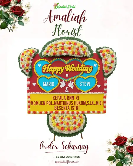 Papan Bunga Pernikahan Kutoporong